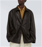 Lemaire Oversized leather jacket