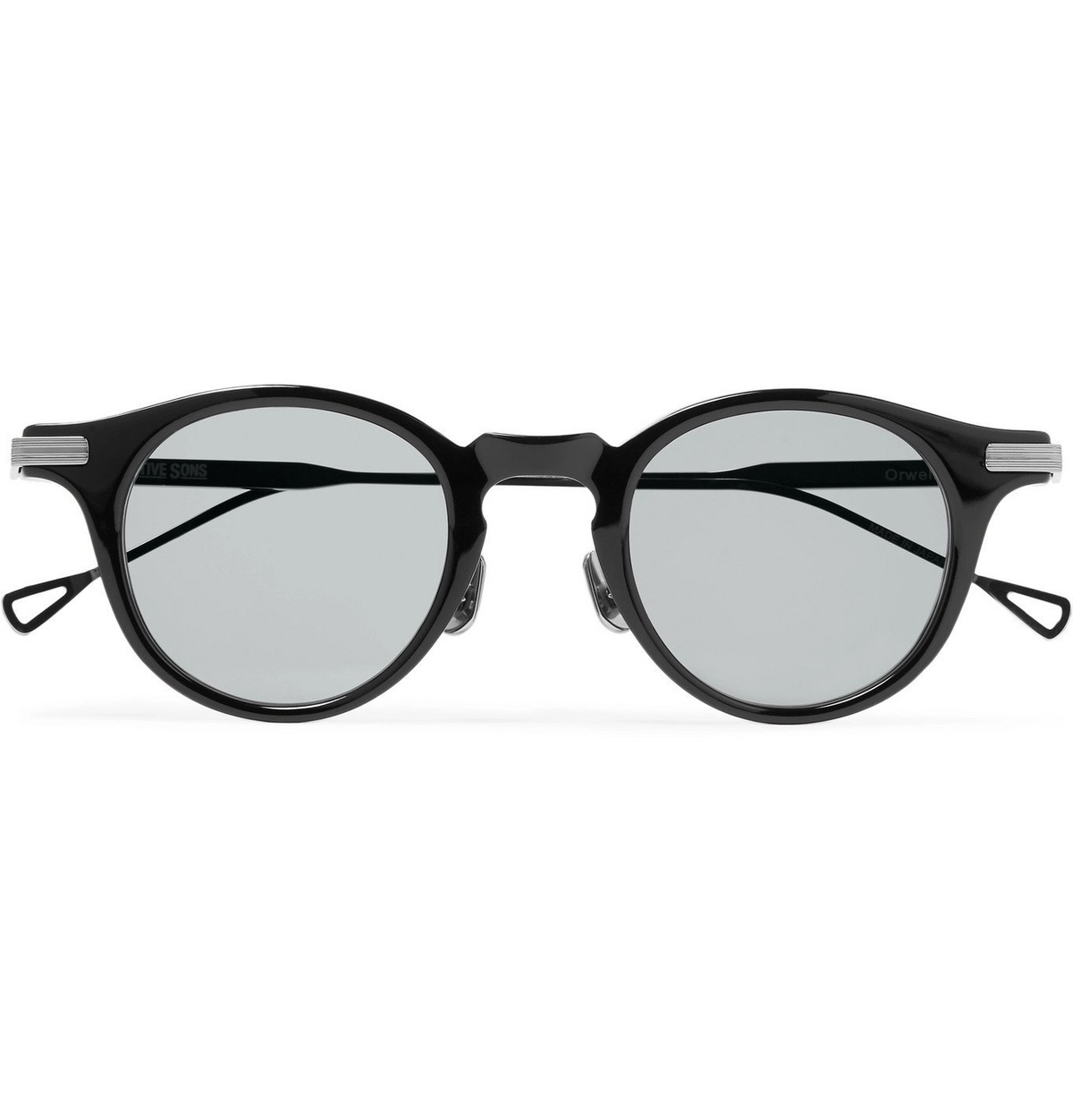 Native Sons - Orwell Round-Frame Acetate and Gunmetal-Tone