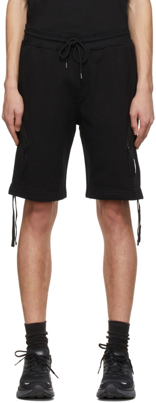 Photo: C.P. Company Black Diagonal Raised Shorts