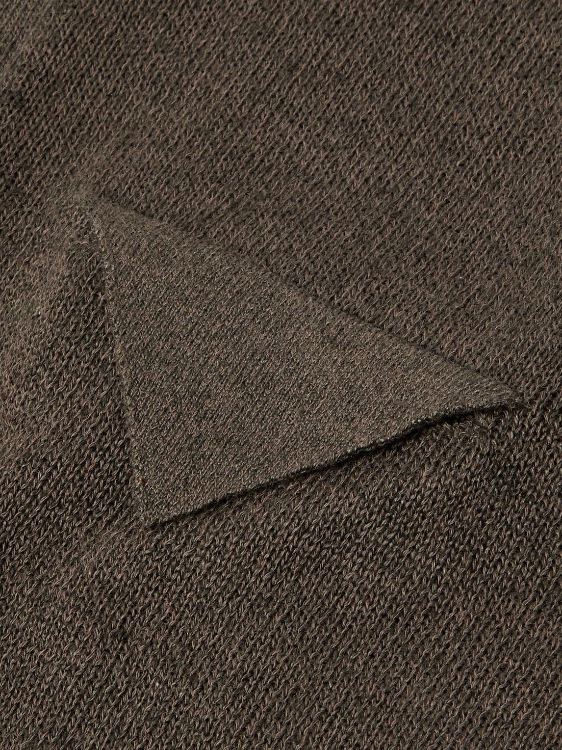 Bottega Veneta - Terry-Trimmed Linen and Cotton-Blend Polo Shirt - Brown
