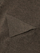 Bottega Veneta - Terry-Trimmed Linen and Cotton-Blend Polo Shirt - Brown