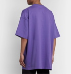 Vetements - Oversized Logo-Print Cotton-Jersey T-Shirt - Purple