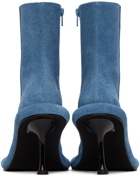 JW Anderson Blue Bumper-Tube Heel Ankle Boots