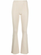 AERON Ribbed-Knit Flared Trousers