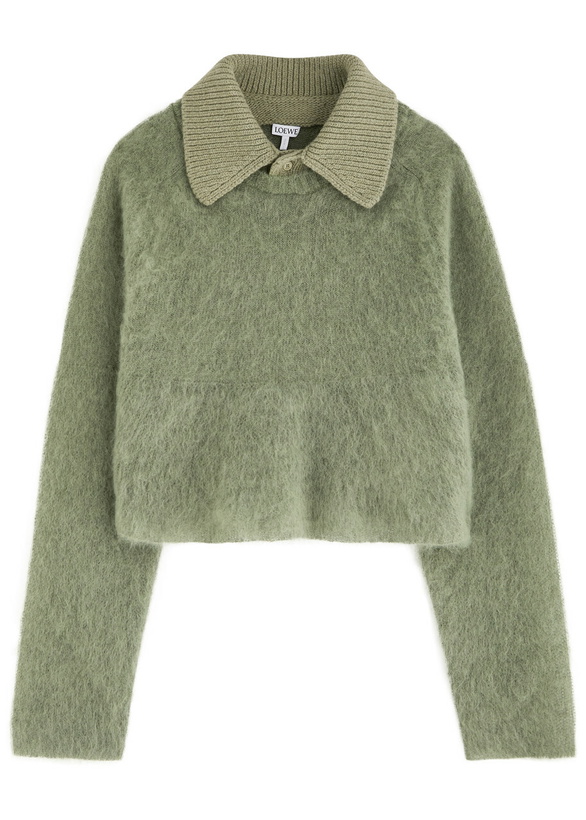 Photo: Loewe Mohair-blend Polo Jumper Khaki