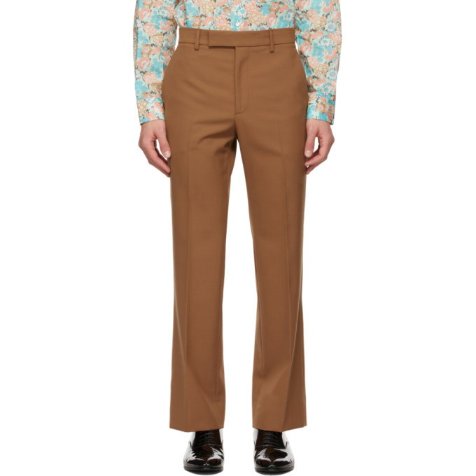 Photo: Gucci Brown Wool Straight Pants