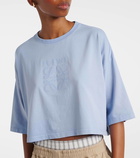 Loewe Anagram cropped cotton jersey T-shirt
