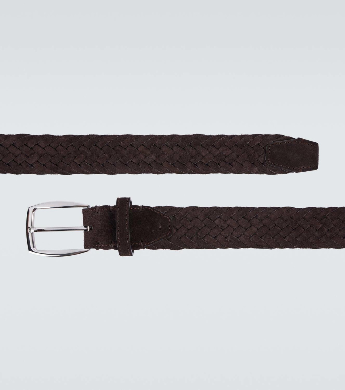 Brioni Braided suede belt