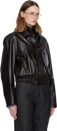 LEMAIRE Brown Soft Leather Jacket