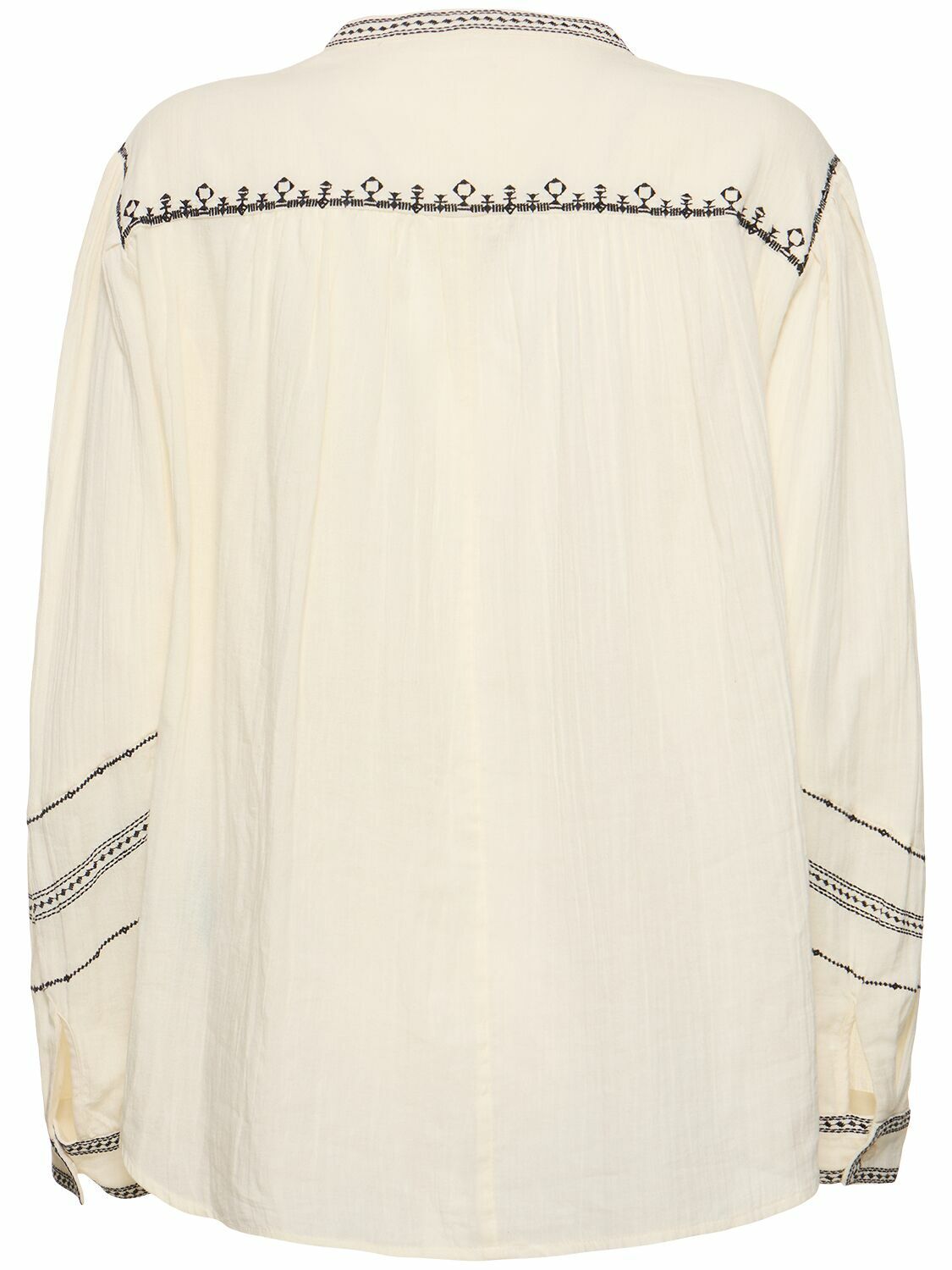 MARANT ETOILE Pelson Embroidered Cotton Shirt Isabel Marant
