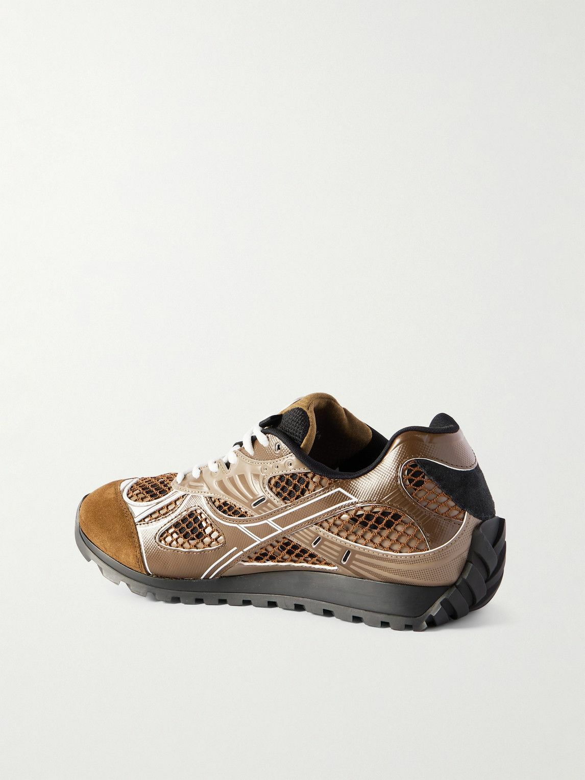 Bottega Veneta - Orbit Suede-Trimmed Rubber and Mesh
