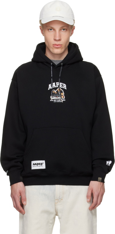 Photo: AAPE by A Bathing Ape Black 'AAPER' Hoodie