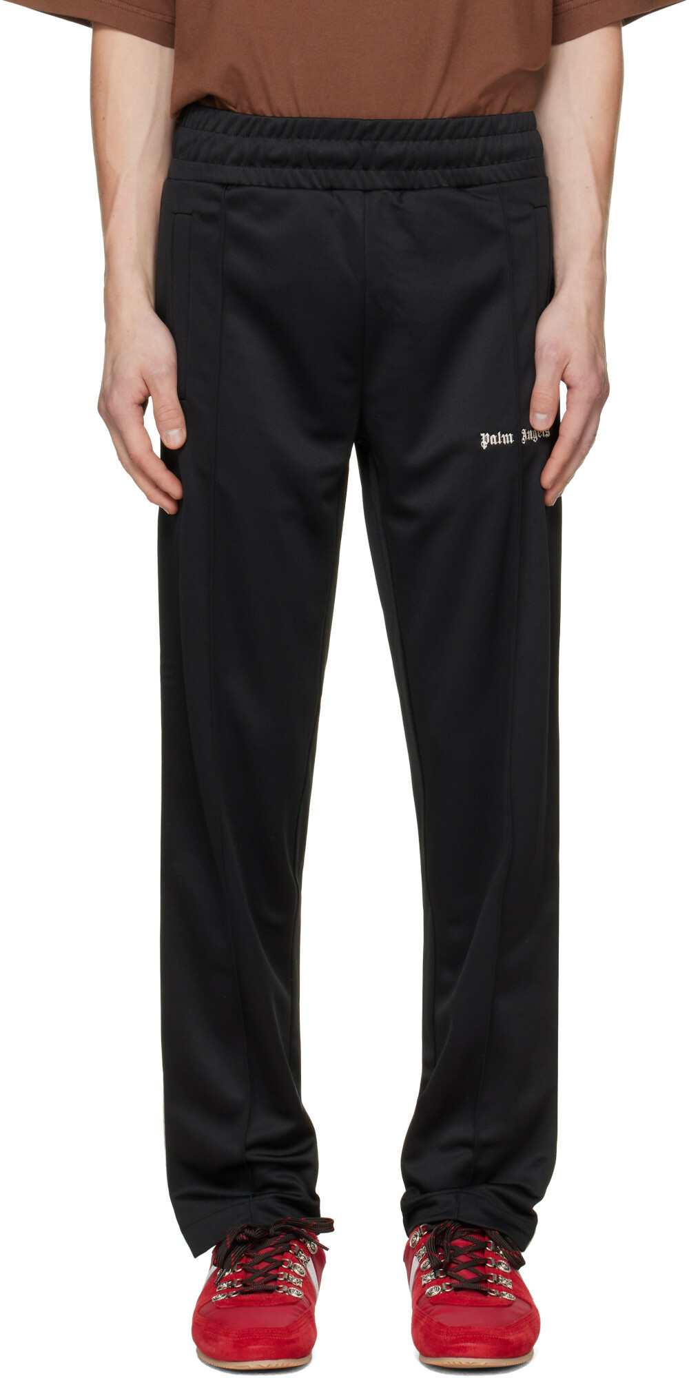 Palm Angels Black Classic Logo Track Pants