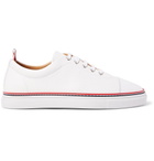 Thom Browne - Pebble-Grain Leather Sneakers - Men - White