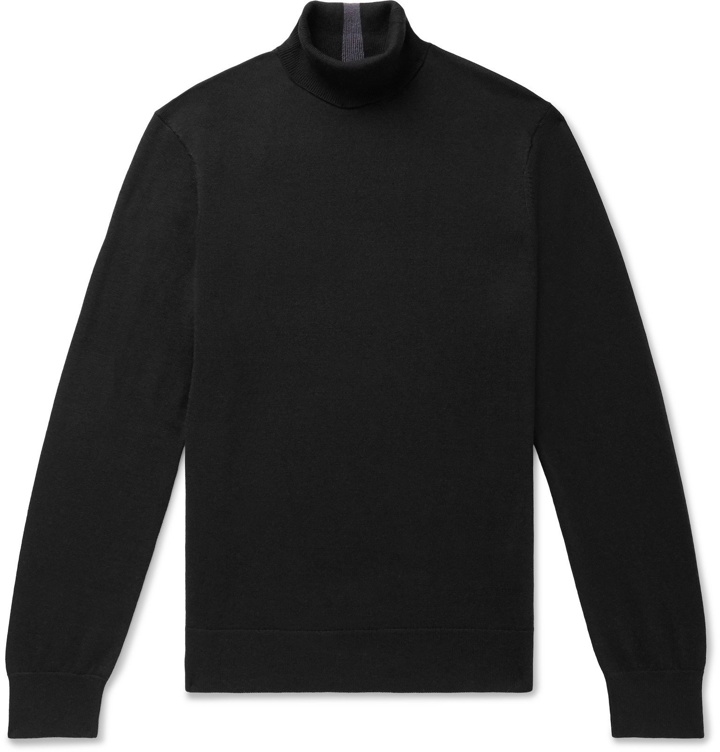 Photo: Club Monaco - Merino Wool Rollneck Sweater - Black