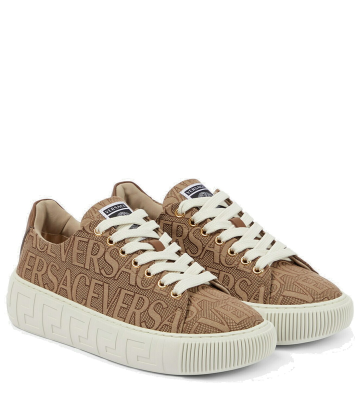 Photo: Versace Versace Allover low-top sneakers