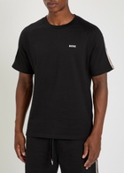 Boss Iconic Logo-embroidered Cotton T-shirt Black