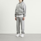 ANNIE HOOD Men's Mini Logo Zip Hoodie in Marl Grey