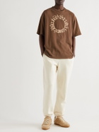Acne Studios - Logo-Embroidered Cotton-Jersey T-Shirt - Brown