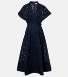 Rebecca Vallance Antalya broderie anglaise midi dress