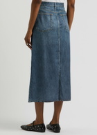 Rag & Bone Miramar Clara Printed Chambray Midi Skirt Blue