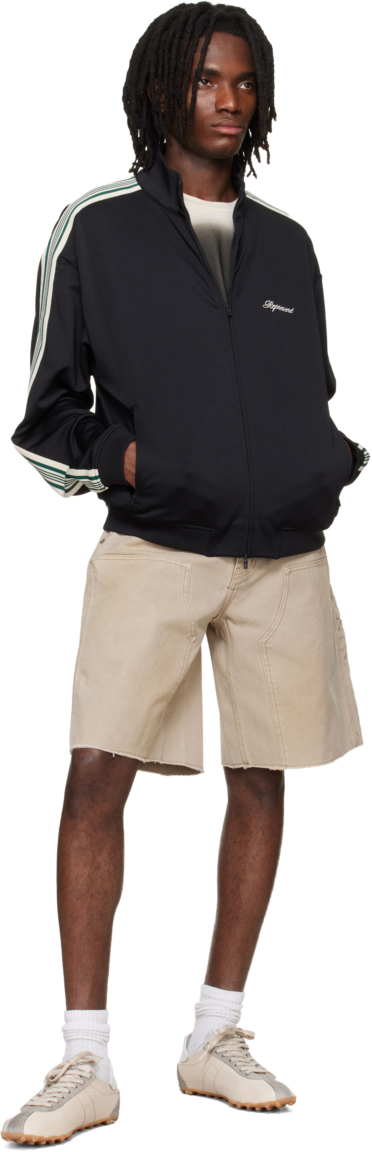 Represent Black Taped Track Jacket