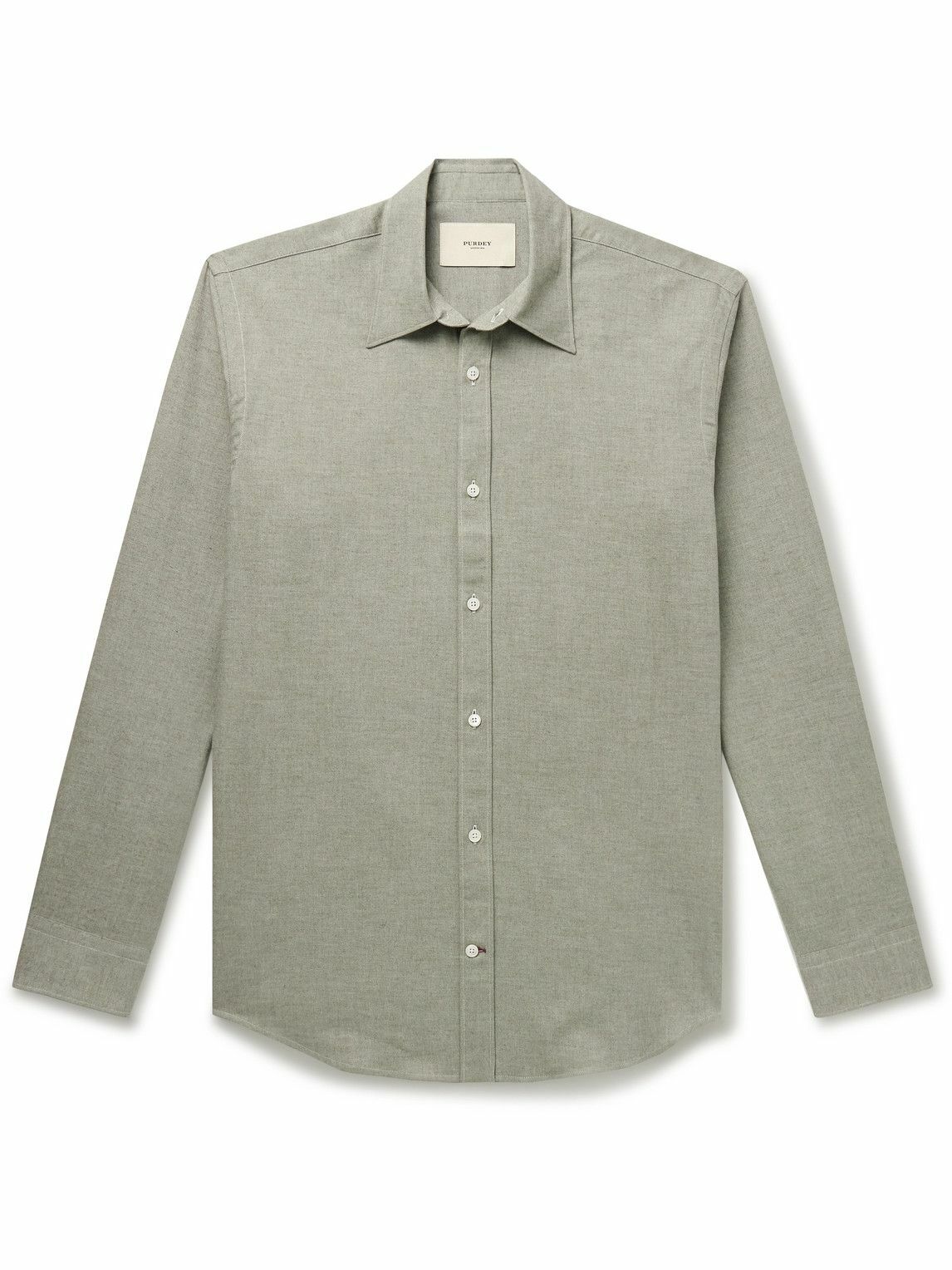 Purdey - Cotton-Flannel Shirt - Green