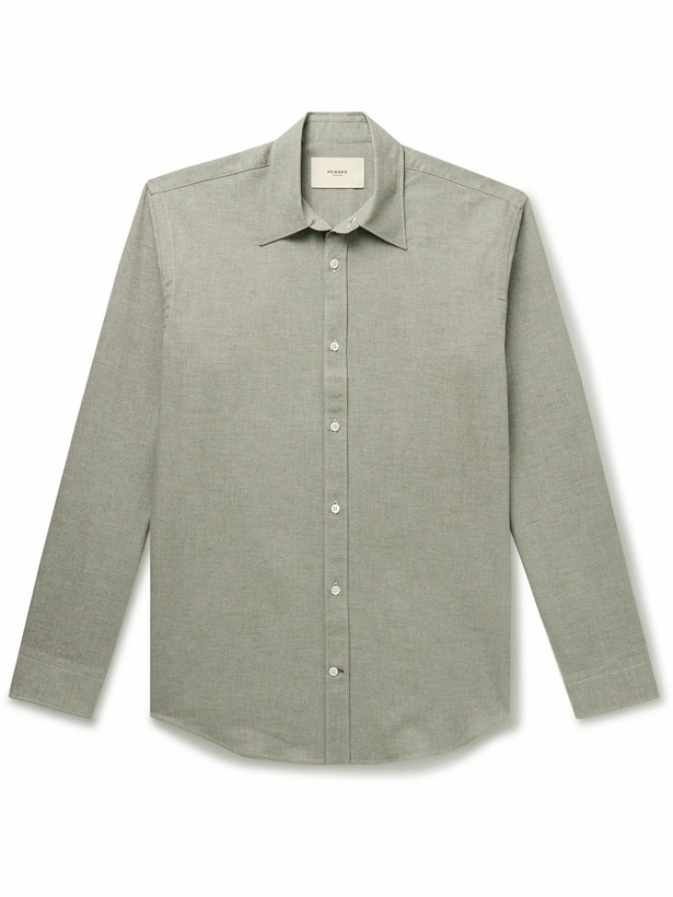 Photo: Purdey - Cotton-Flannel Shirt - Green