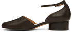 Maison Margiela SSENSE Exclusive Brown Ankle Strap Tabi Heels