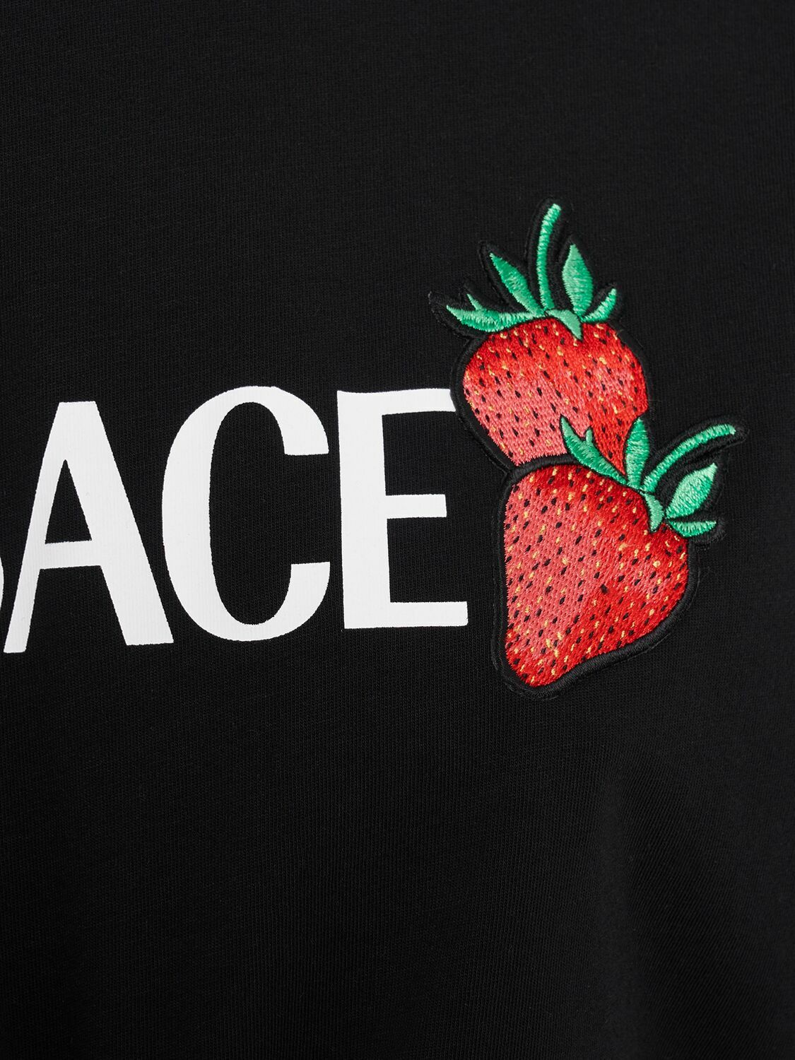 【VERSACE】Logo Cotton Crop T-shirt VERSACE - Logo Print Cotton Crop T-shirt W/pin Versace