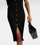 Versace Ribbed-knit midi dress