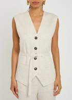 Day Birger ET Mikkelsen Palmer Woven Waistcoat top Off White