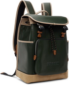 Coach 1941 Green & Tan League Flap Backpack