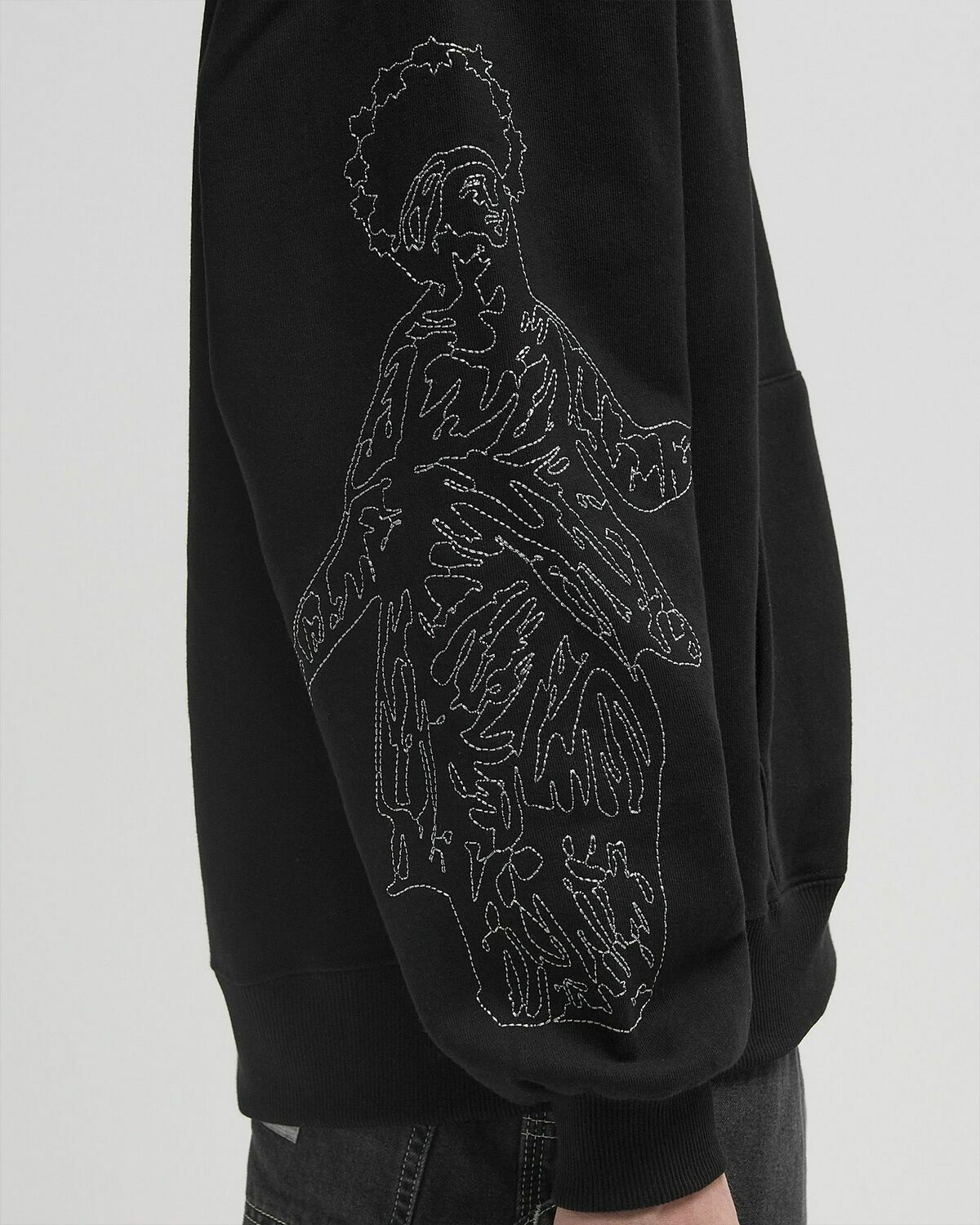 Pleasures X iuter ANDREA HOODIE Black Mens Hoody