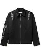 Adish - Makhlut Embroidered Cotton-Twill Jacket - Black