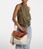Balenciaga Rodeo Medium leather-trimmed canvas top-handle bag