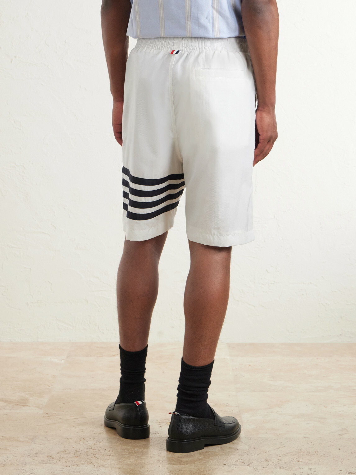 Thom Browne - Straight-Leg Striped Shorts - White