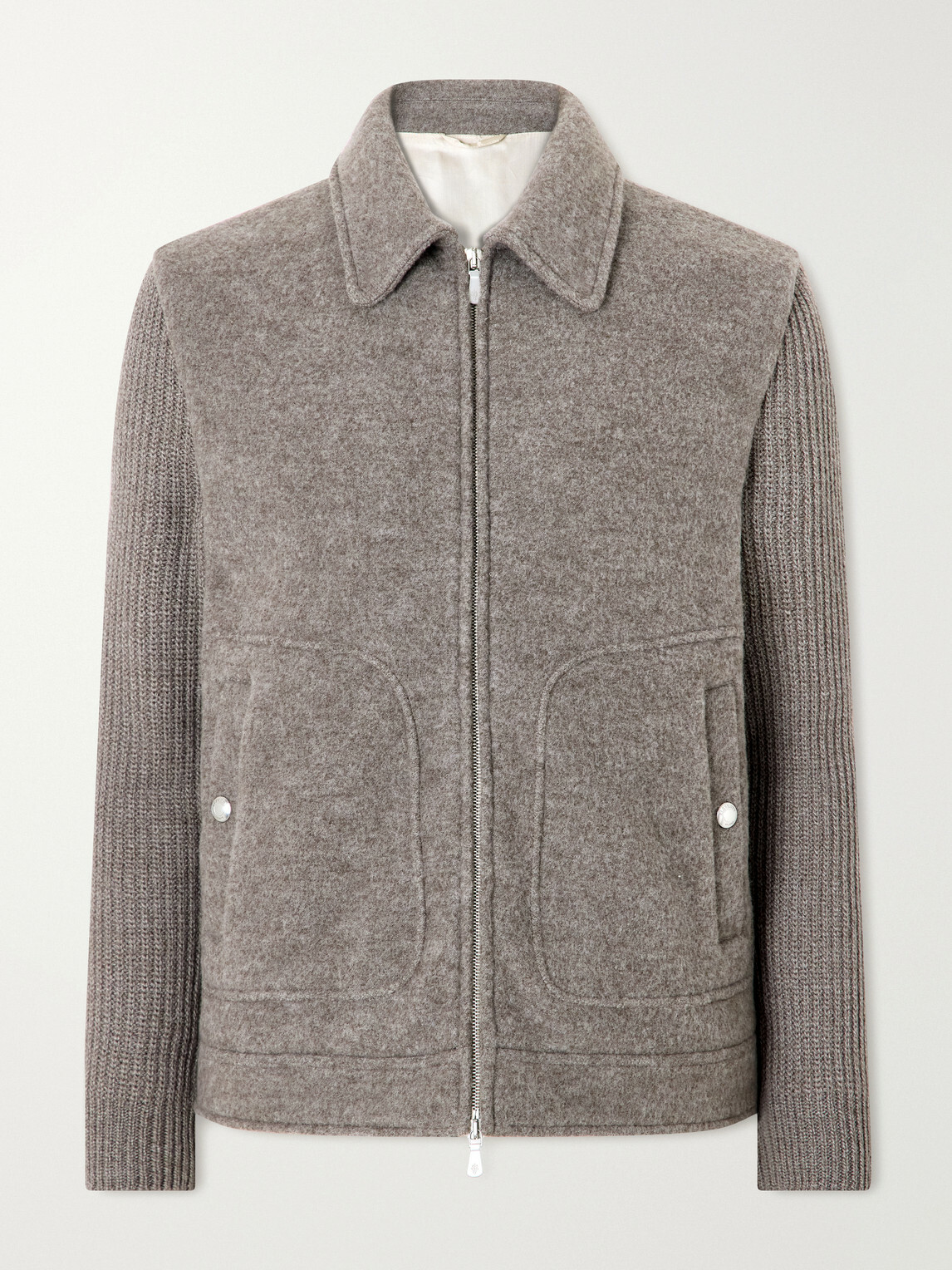 Eleventy - Knitted Wool Jacket - Gray