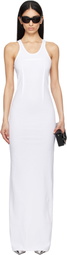 MM6 Maison Margiela White Heavy Cotton Jersey Maxi Dress