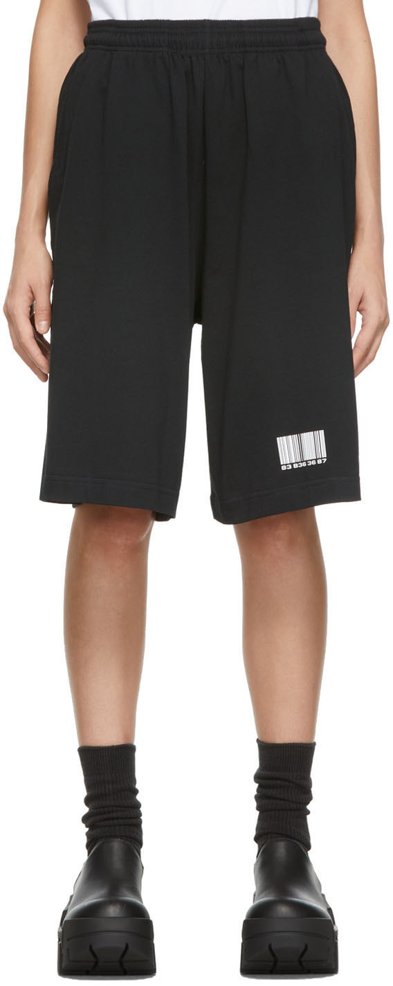 VTMNTS Black Barcode Shorts VTMNTS