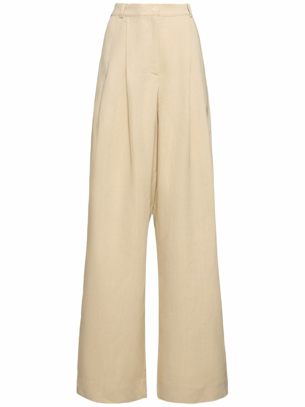 Photo: THE FRANKIE SHOP Piper Pleated Viscose & Linen Pants