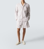 Umit Benan Julian striped cotton and silk shorts