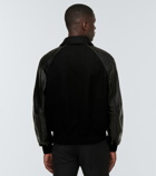 Givenchy - Wool-blend and leather varsity jacket