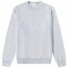 Alexander McQueen Men's Tonal Logo Crew Sweat in Spring Blue