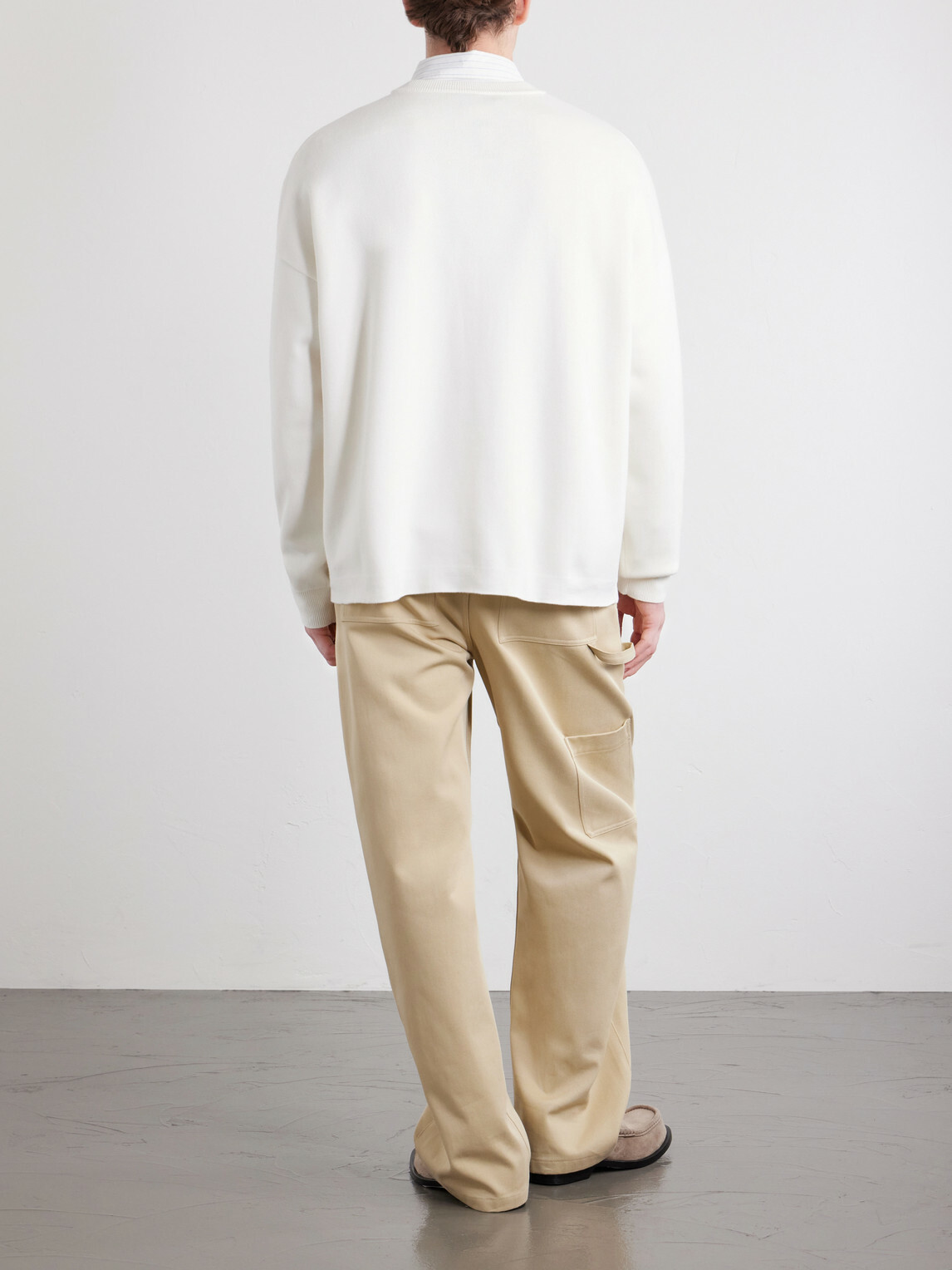 LOEWE - Anagram-Intarsia Knitted Sweater - White