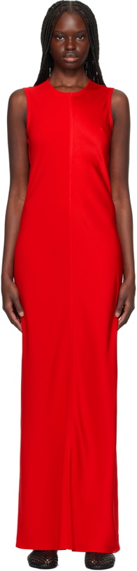 Photo: AMI Paris Red Straight Maxi Dress