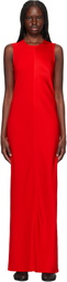 AMI Paris Red Straight Maxi Dress