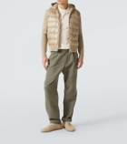Moncler Tricot down-paneled virgin wool cardigan