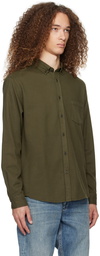 Sunspel Khaki Button-Down Shirt