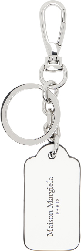 Photo: Maison Margiela Silver & White Four Stitches Keychain